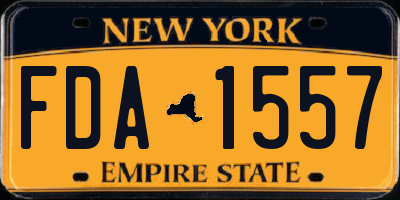 NY license plate FDA1557