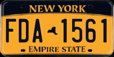 NY license plate FDA1561