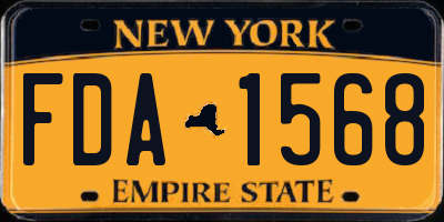 NY license plate FDA1568