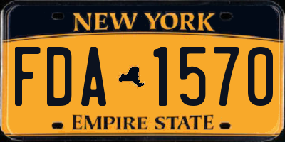 NY license plate FDA1570