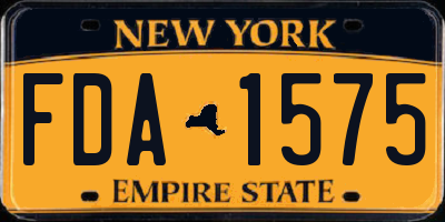 NY license plate FDA1575