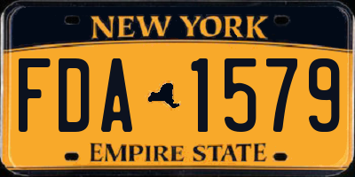 NY license plate FDA1579