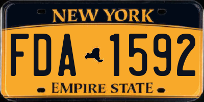NY license plate FDA1592