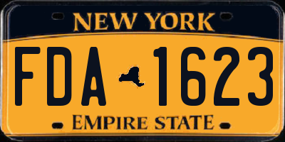 NY license plate FDA1623