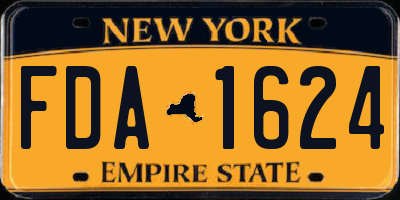 NY license plate FDA1624