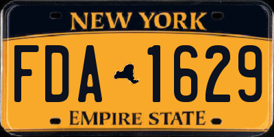 NY license plate FDA1629