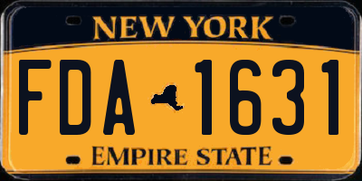 NY license plate FDA1631