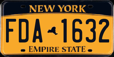 NY license plate FDA1632