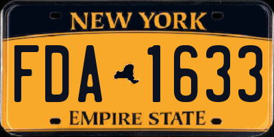 NY license plate FDA1633