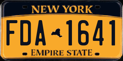 NY license plate FDA1641