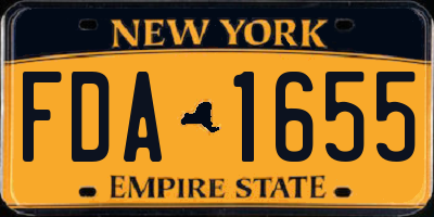 NY license plate FDA1655