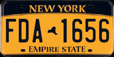 NY license plate FDA1656