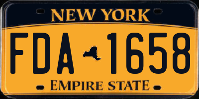 NY license plate FDA1658