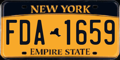 NY license plate FDA1659
