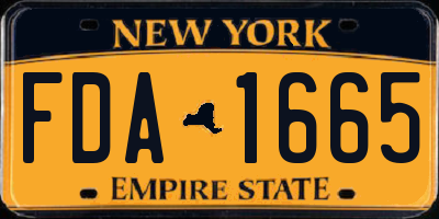 NY license plate FDA1665