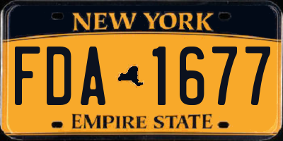 NY license plate FDA1677