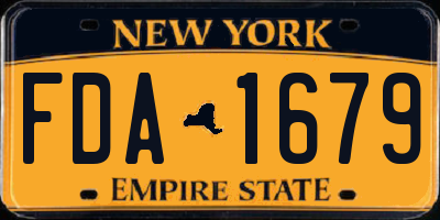 NY license plate FDA1679