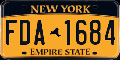 NY license plate FDA1684