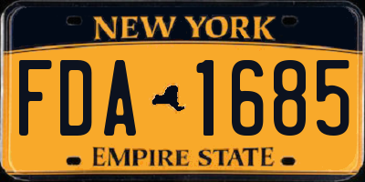 NY license plate FDA1685