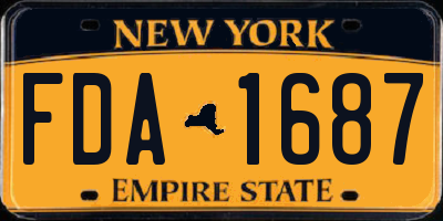 NY license plate FDA1687