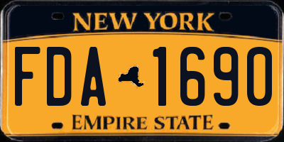 NY license plate FDA1690