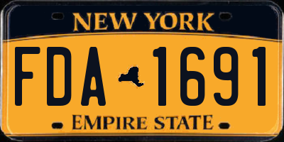 NY license plate FDA1691