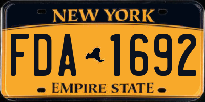 NY license plate FDA1692