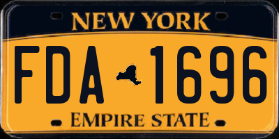 NY license plate FDA1696