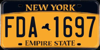 NY license plate FDA1697