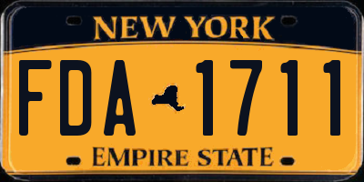 NY license plate FDA1711