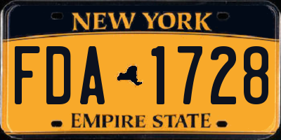 NY license plate FDA1728