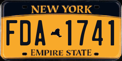 NY license plate FDA1741