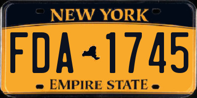 NY license plate FDA1745