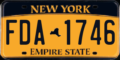 NY license plate FDA1746