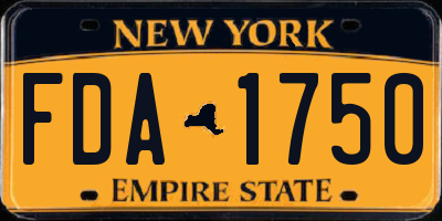 NY license plate FDA1750