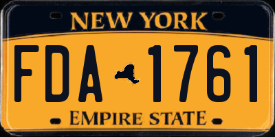 NY license plate FDA1761