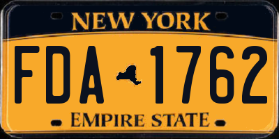 NY license plate FDA1762