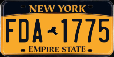 NY license plate FDA1775