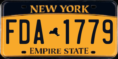 NY license plate FDA1779