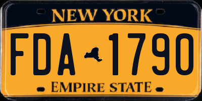 NY license plate FDA1790