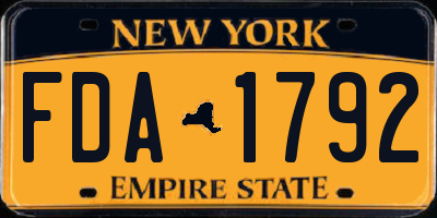 NY license plate FDA1792