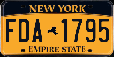NY license plate FDA1795