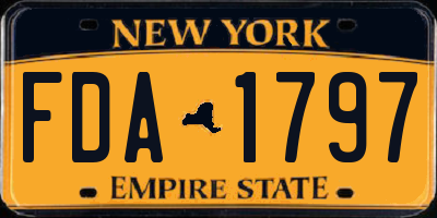 NY license plate FDA1797