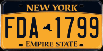 NY license plate FDA1799