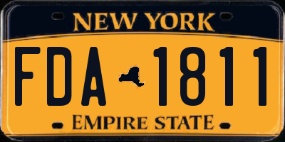 NY license plate FDA1811