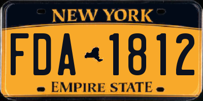 NY license plate FDA1812