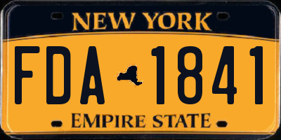 NY license plate FDA1841