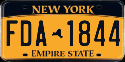 NY license plate FDA1844