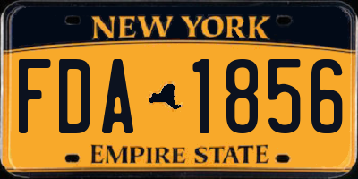 NY license plate FDA1856
