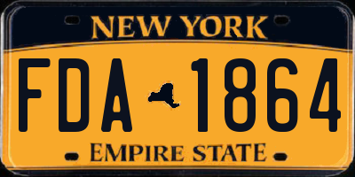 NY license plate FDA1864
